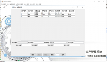 javaswing资产管理系统源码+报告/论文